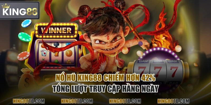 Nổ Hũ KING88 chiếm hơn 42% tổng lượt truy cập hằng ngày